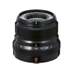 FUJINON XF 23mm F2 R WR Black Archivbild