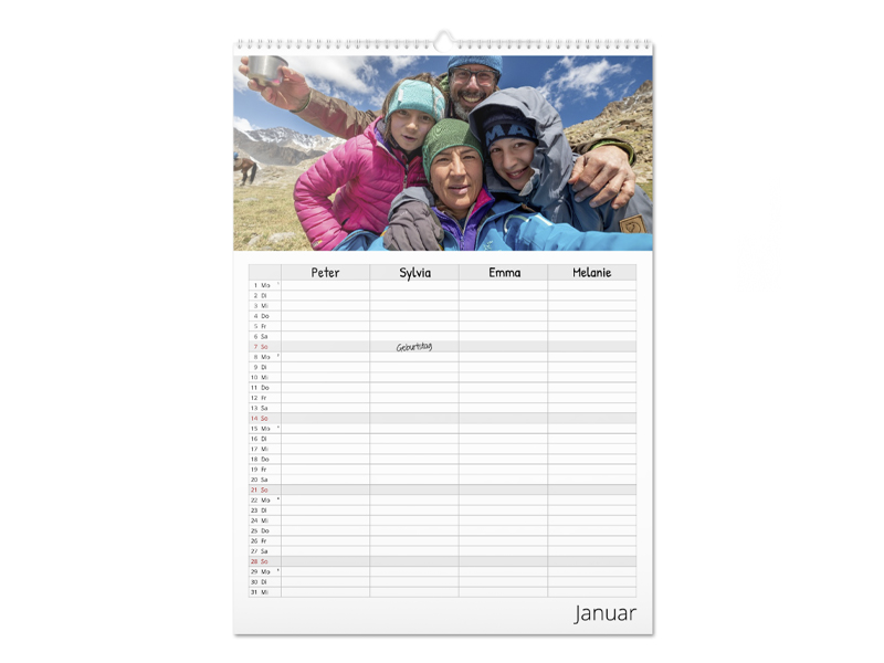 60009267 Familienkalender Digitaldruckh