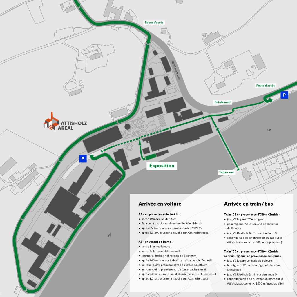 Situationsplan Attisholz Areal 1920x1920 FR mit Anreise