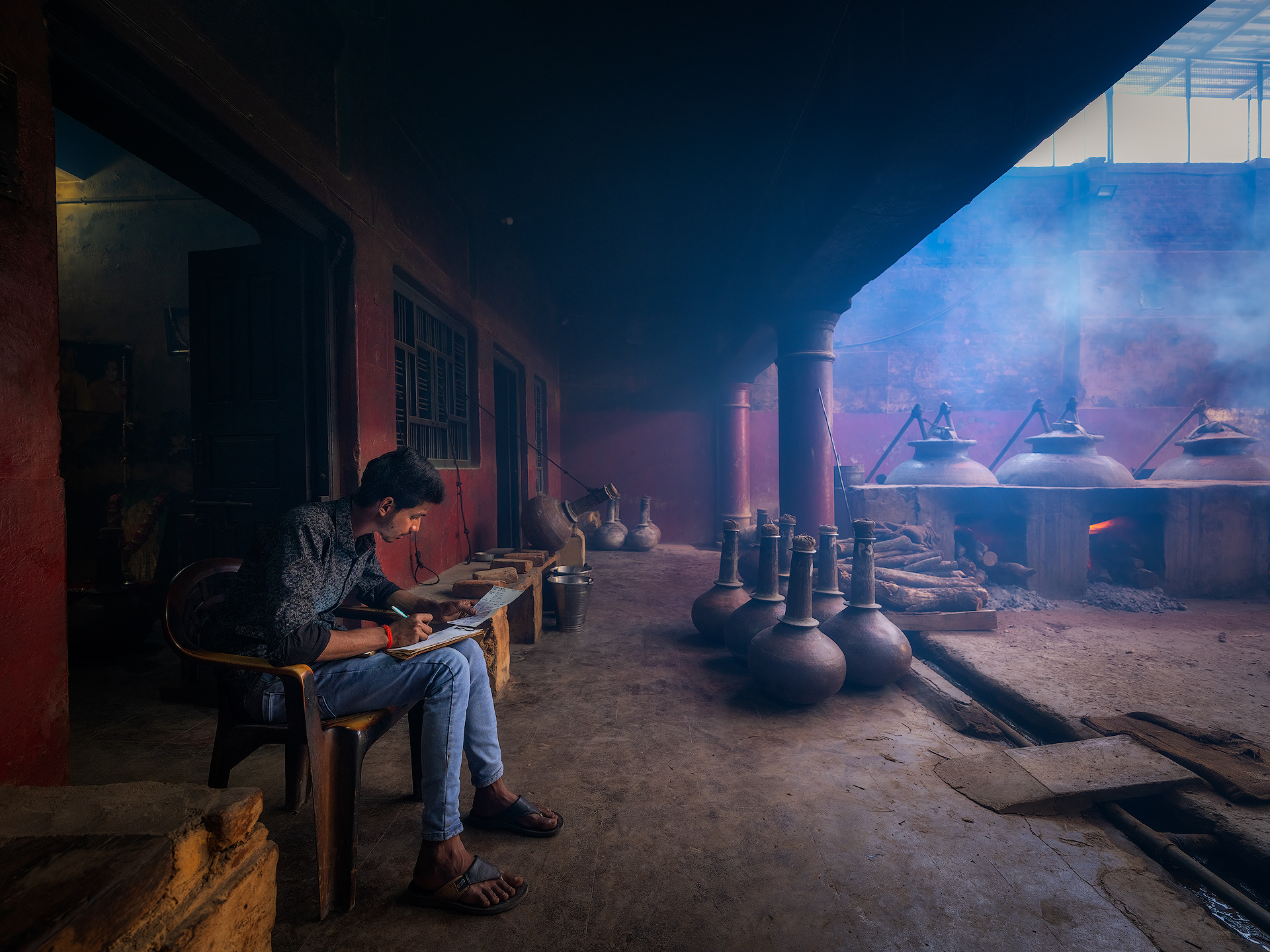 Kannauj, located in the Indian state of Uttar Pradesh, is renowned for its ancient tradition of producing attar and essential oils, particularly those derived from flowers such as roses. This centuries-old craft involves a network of small-scale producers and skilled artisans who specialize in the harvesting and distillation of blossoms. Within this setting, it is common for an accountant to meticulously record the quantity of roses purchased and the expenses incurred in the production of these fragrant oils.